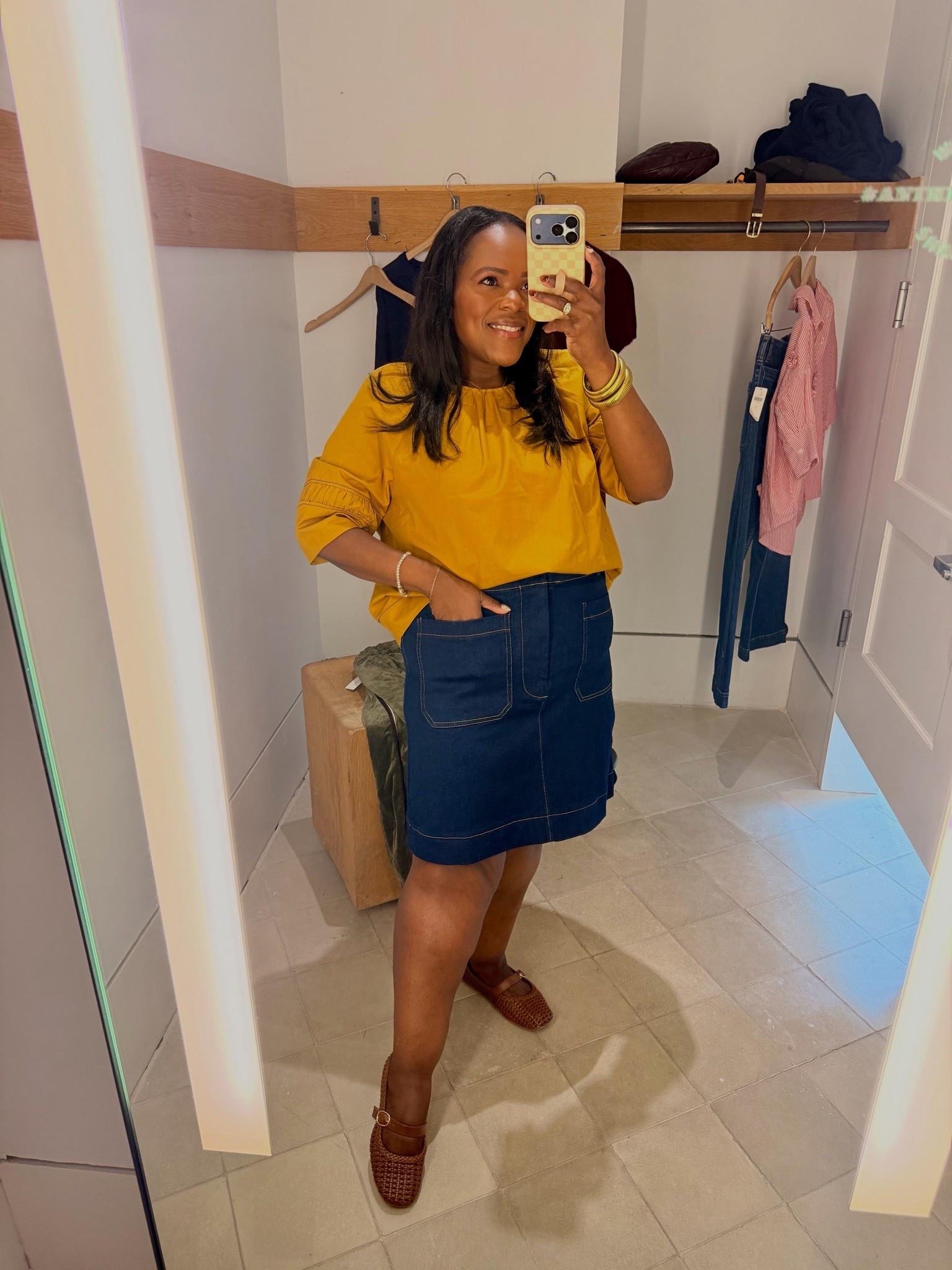 🏈 Game day: blue and gold ✨

Wearing L in denim skirt and M in the perfect gold blouse / @Anthropologie

#LTKgrwm #LTKPlusSize #LTKMidsize