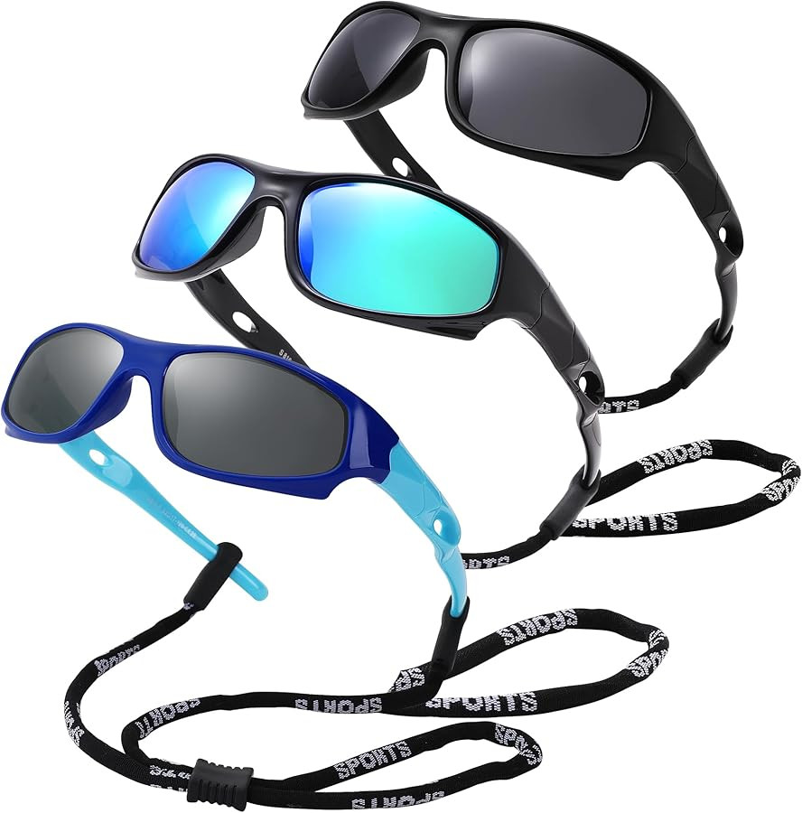 Pro Acme Kids Sunglasses for Boys Girls, Polarized Sports Youth Sunglasses with Strap for Kids Ag... | Amazon (US)