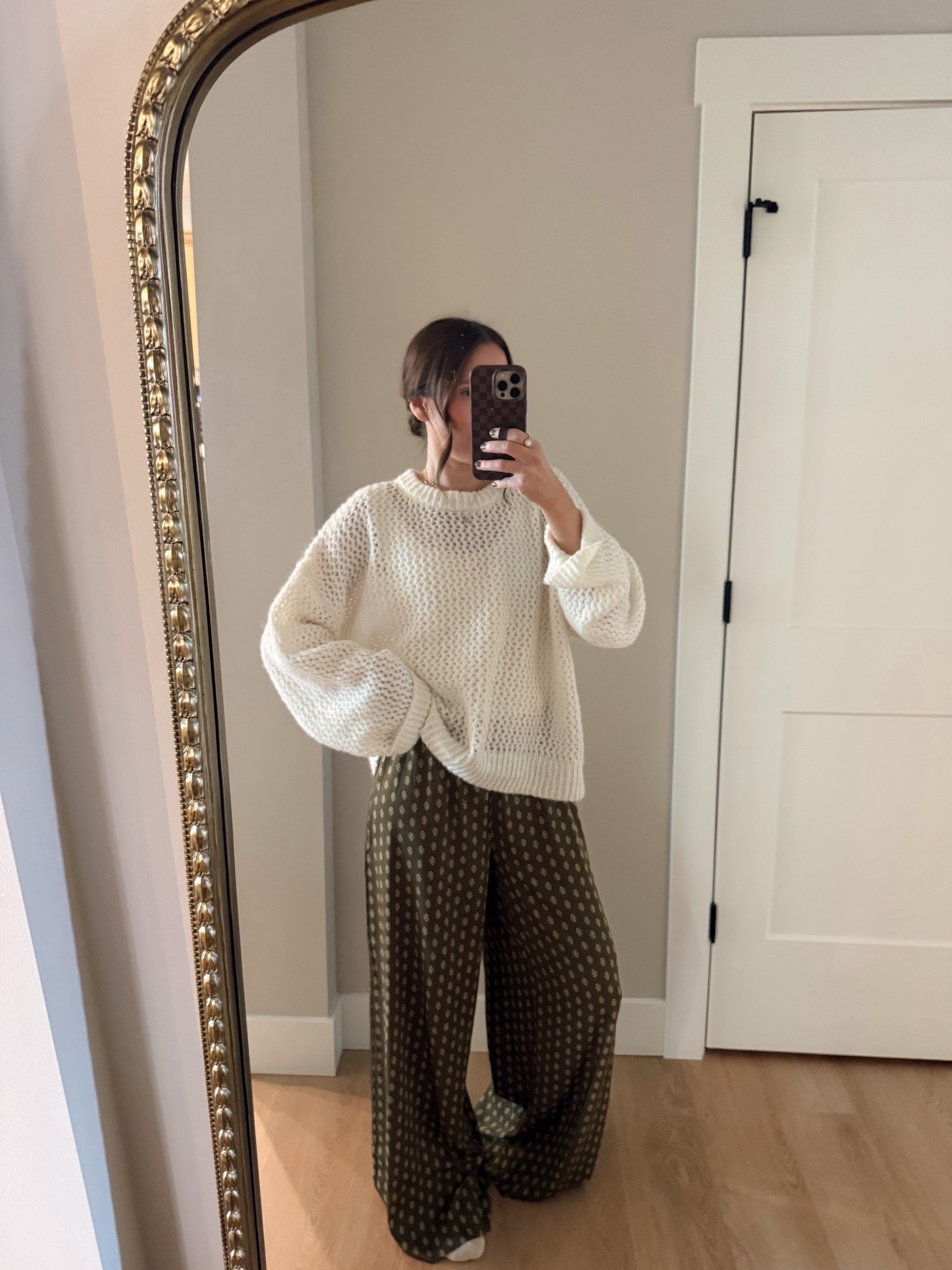 Another way I’m wearing these $25 Target lounge pants! They are so comfortable! Wearing a size small and a medium sweater (should have done small - it runs oversized) 

Target style, target outfit, what I’m wearing, outfit idea, pull on pants 

#LTKootd #LTKgrwm #LTKSeasonal