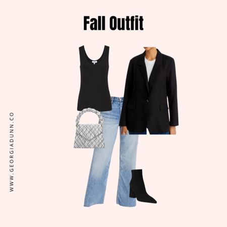Fall outfit, transition outfit, blazer style, jeans, black outfit, neutral monochromatic outfit 

#LTKSale #LTKstyletip #LTKSeasonal