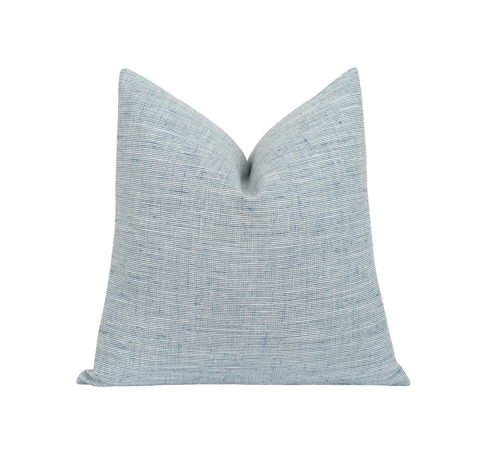 DOUBLE SIDED Coastal Pillow Cover, Tweed Textured Pillow Cover in Blue and White, 18 20 22 24 Des... | Etsy (US)