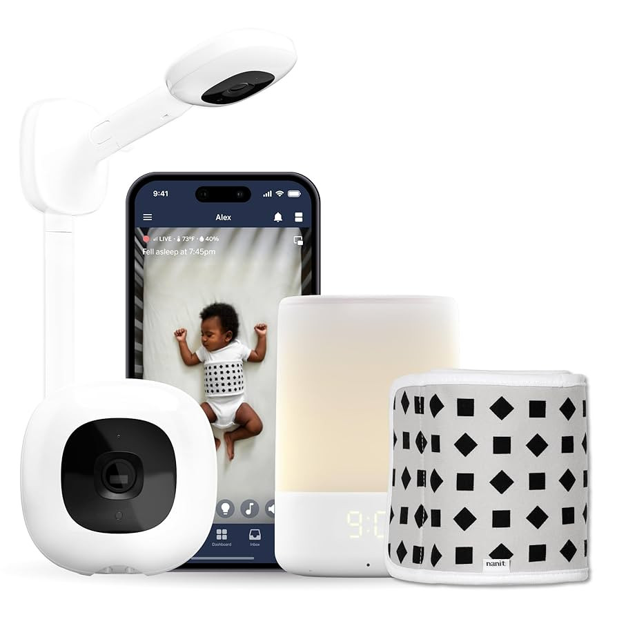 Nanit Essentials Smart Baby Monitor with Wall Mount – 1080p HD Wi-Fi Camera, Sensor-Free Breath... | Amazon (US)