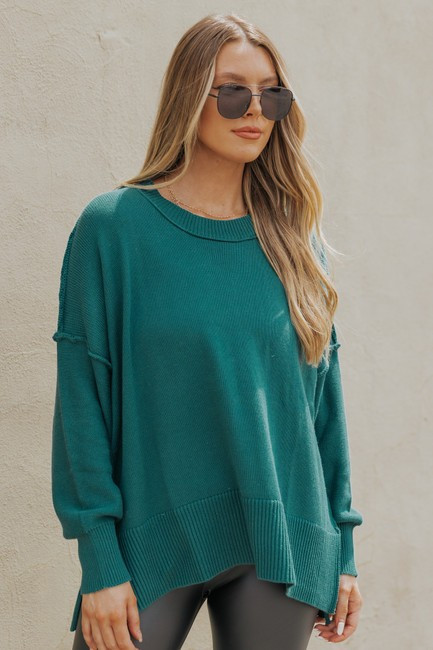 Perfect Company Green Long Sleeve Knit Pullover Top | Magnolia Boutique
