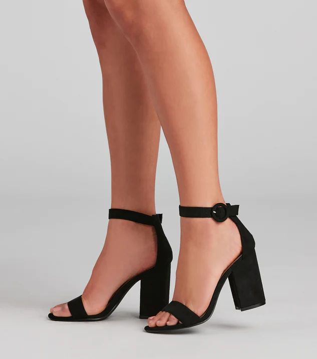It Girl Faux Suede Block Heels | Windsor Stores