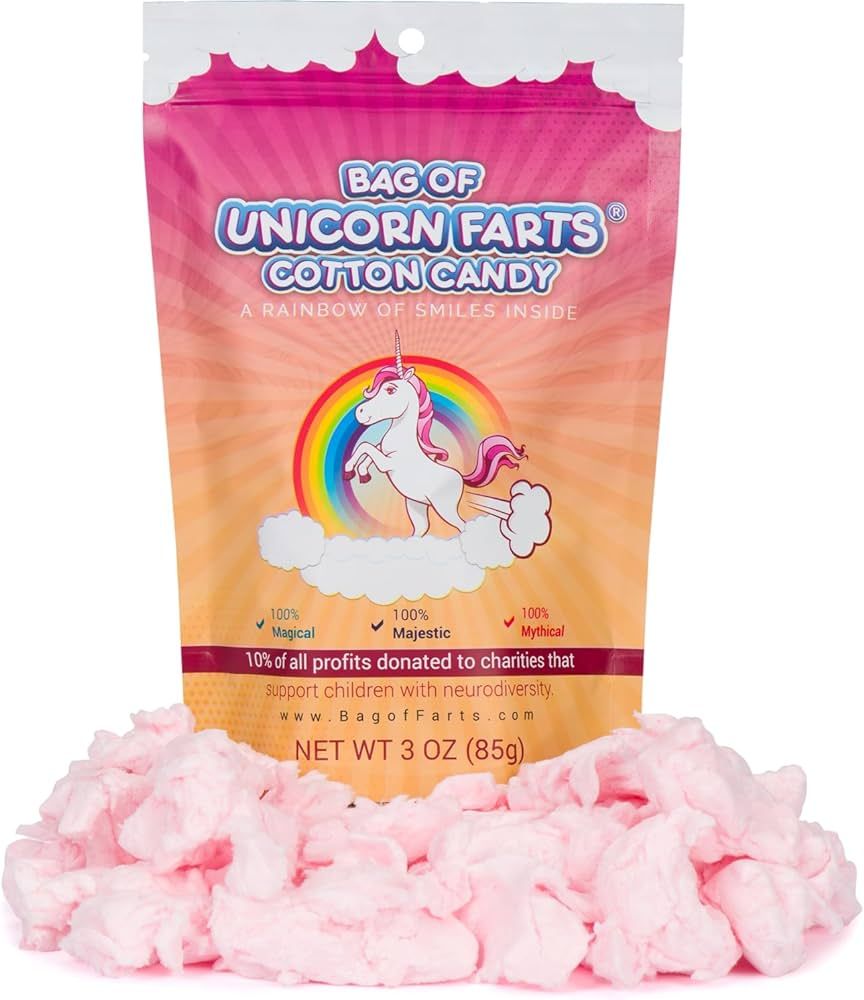 Bag of Unicorn Farts (Cotton Candy) Humorous Present Idea For Friend, Coworker, Mom or Dad | Amazon (US)