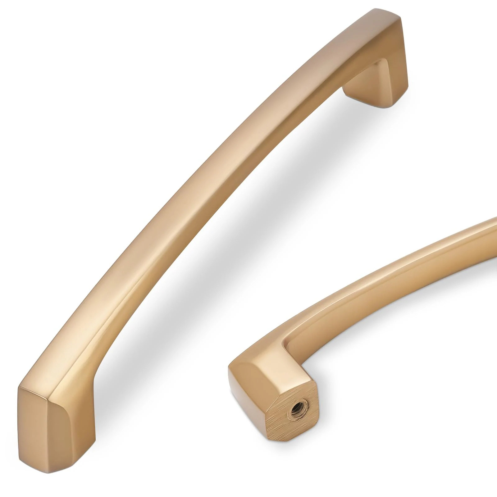 Adrinfly 10 pack 5 inch Champagne Bronze Cabinet Handles Gold Drawer Pulls Zinc Alloy Hardware for Kitchen Cabinets Cupboards Closets Desk one_size | Lowe's