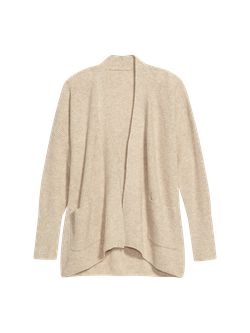 Heathered Waffle-Knit Open-Front Cardigan for Women | Old Navy (CA)