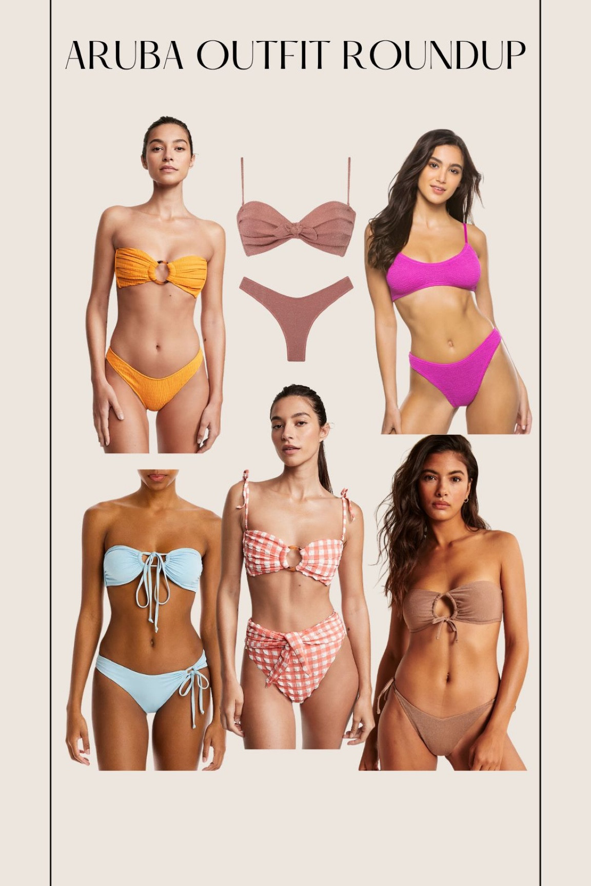Aruba swimsuits I wore!! I did size small in most, medium in the middle top bikini bottom.
Bikini, swimwear. 

#LTKstyletip #LTKunder100 #LTKswim