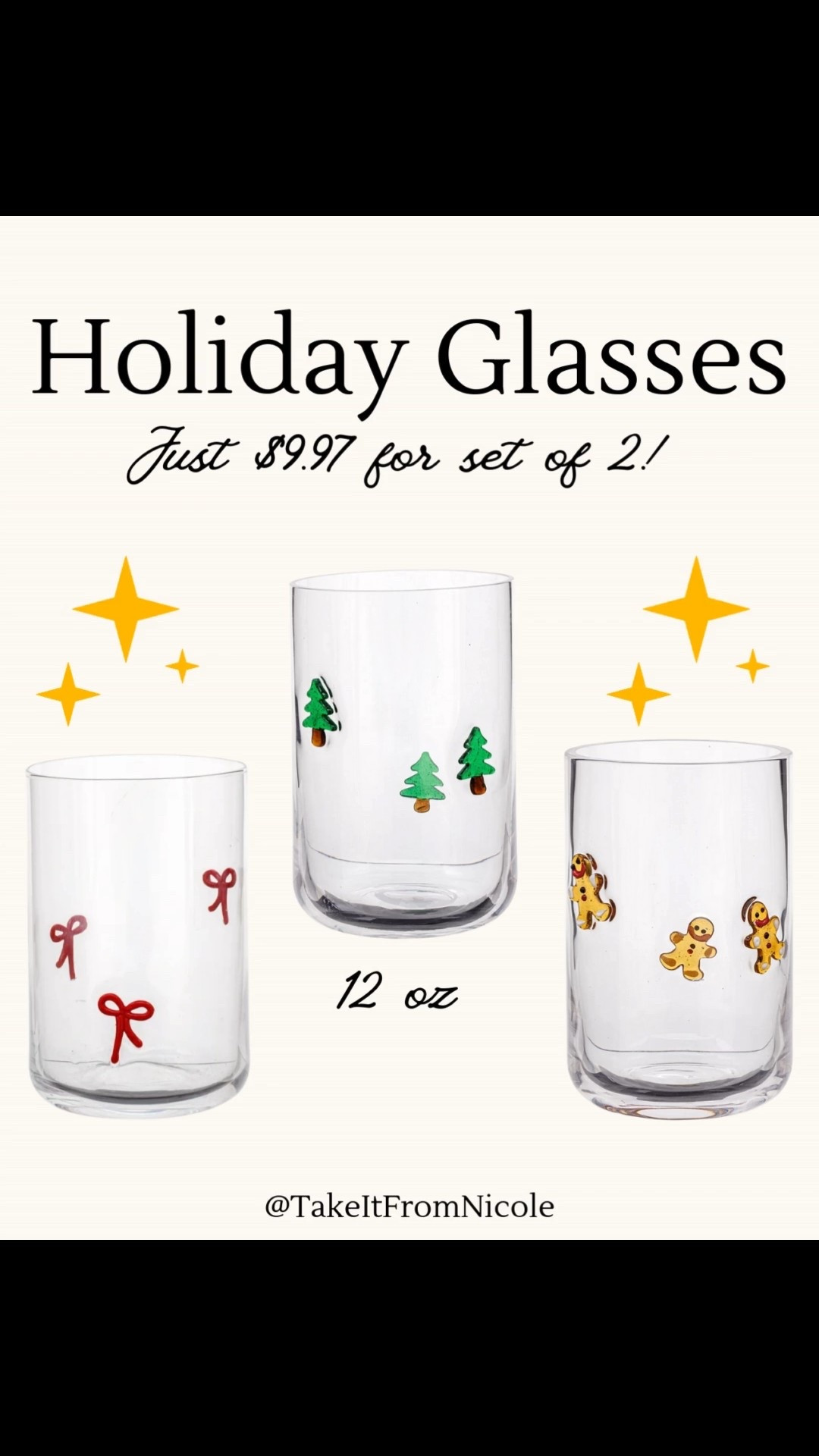 These WILL  sell out! I’m so excited about these holiday icon glasses- under $10 for a set of 2! I ordered some for Christmas.
Christmas home finds // Walmart finds // look for less // holiday home decor // Christmas tree glasses // red bow glassessglasses

#LTKSeasonal #LTKFindsUnder50 #LTKHome