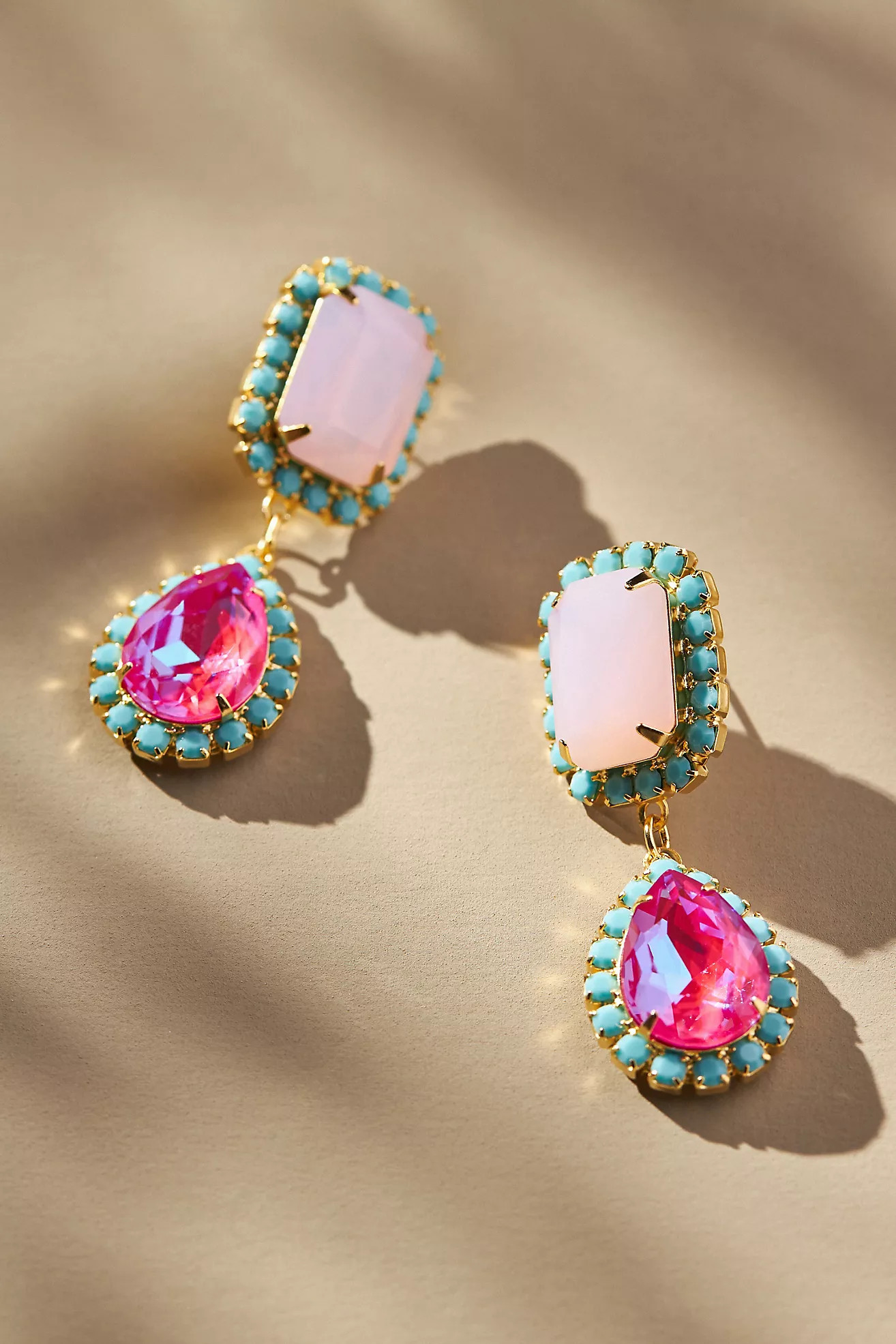 The Pink Reef Jewel Neons Drop Earrings | Anthropologie (US)