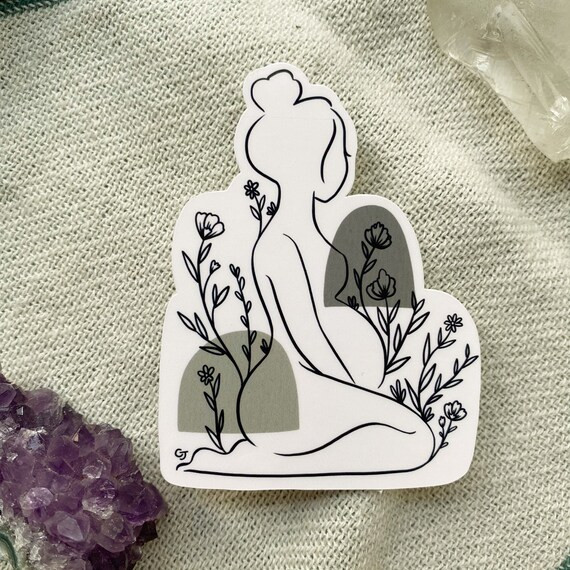 Green Minimalist Line Art Pregnancy Sticker  Mama Sticker  | Etsy | Etsy (US)