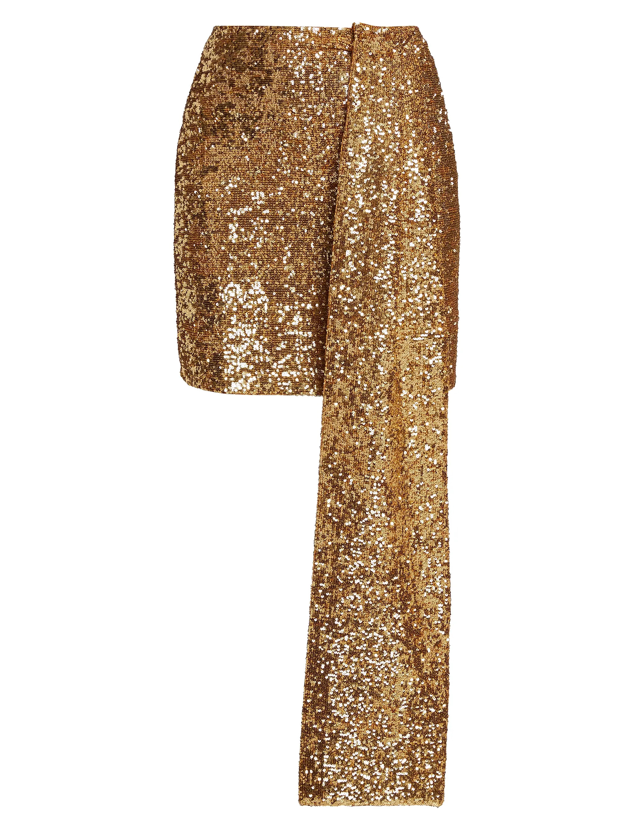 No Pise La Grama Carta De Amor Sequined Draped Miniskirt | Saks Fifth Avenue | Saks Fifth Avenue
