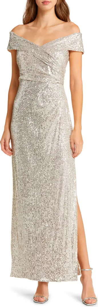 Sequin Off the Shoulder Gown | Nordstrom