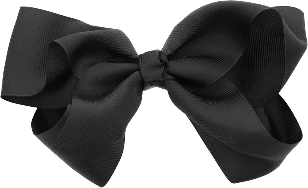 5.5 Inch Grosgrain Hair Bow Clip For Woman And Girls (Black) | Amazon (CA)