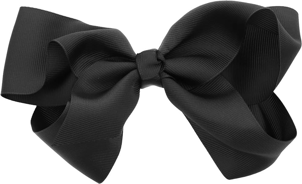 5.5 Inch Grosgrain Hair Bow Clip For Woman And Girls (Black) | Amazon (CA)