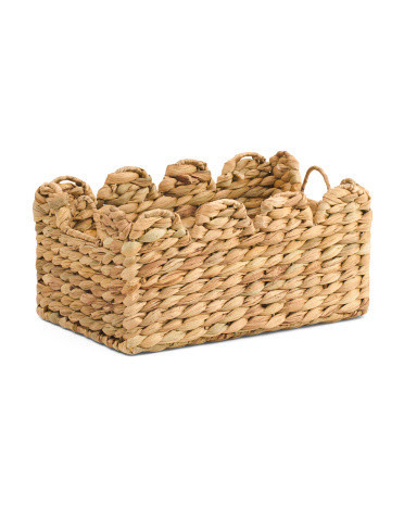 Medium Rectangular Basket With Scallop Trim | Marshalls