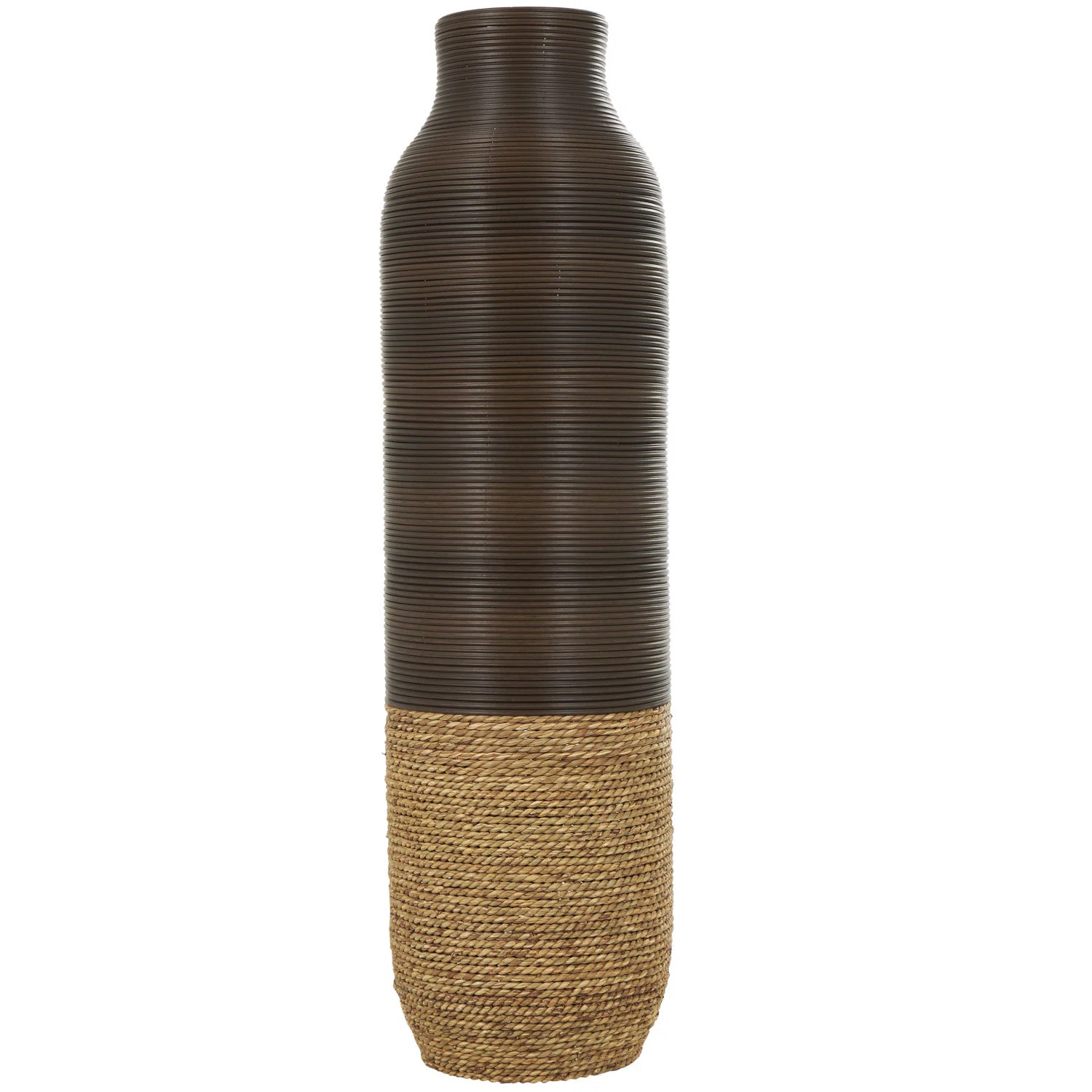 Seagrass Handmade Decorative Dark Brown Vase | Wayfair North America