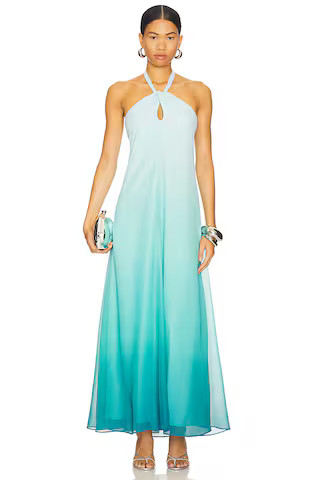 Line & Dot Aden Ombre Maxi Dress in Teal from Revolve.com | Revolve Clothing (Global)