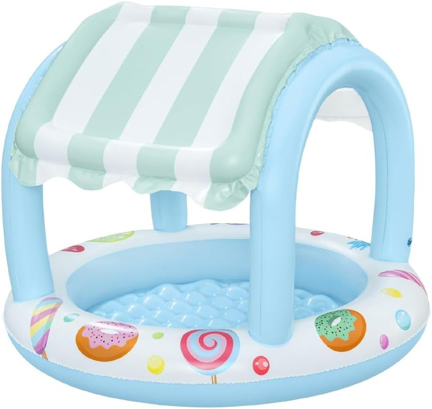 Bestway, Inflatable Sweet Shop Paddling Pool, Kids, Toddler Outdoor Garden Paddling Pool with Sha... | Amazon (UK)