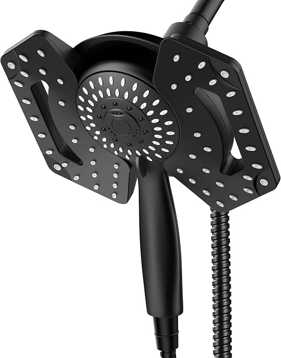 2-in-1 High Pressure Shower Head with Handheld Black | Amazon (US)