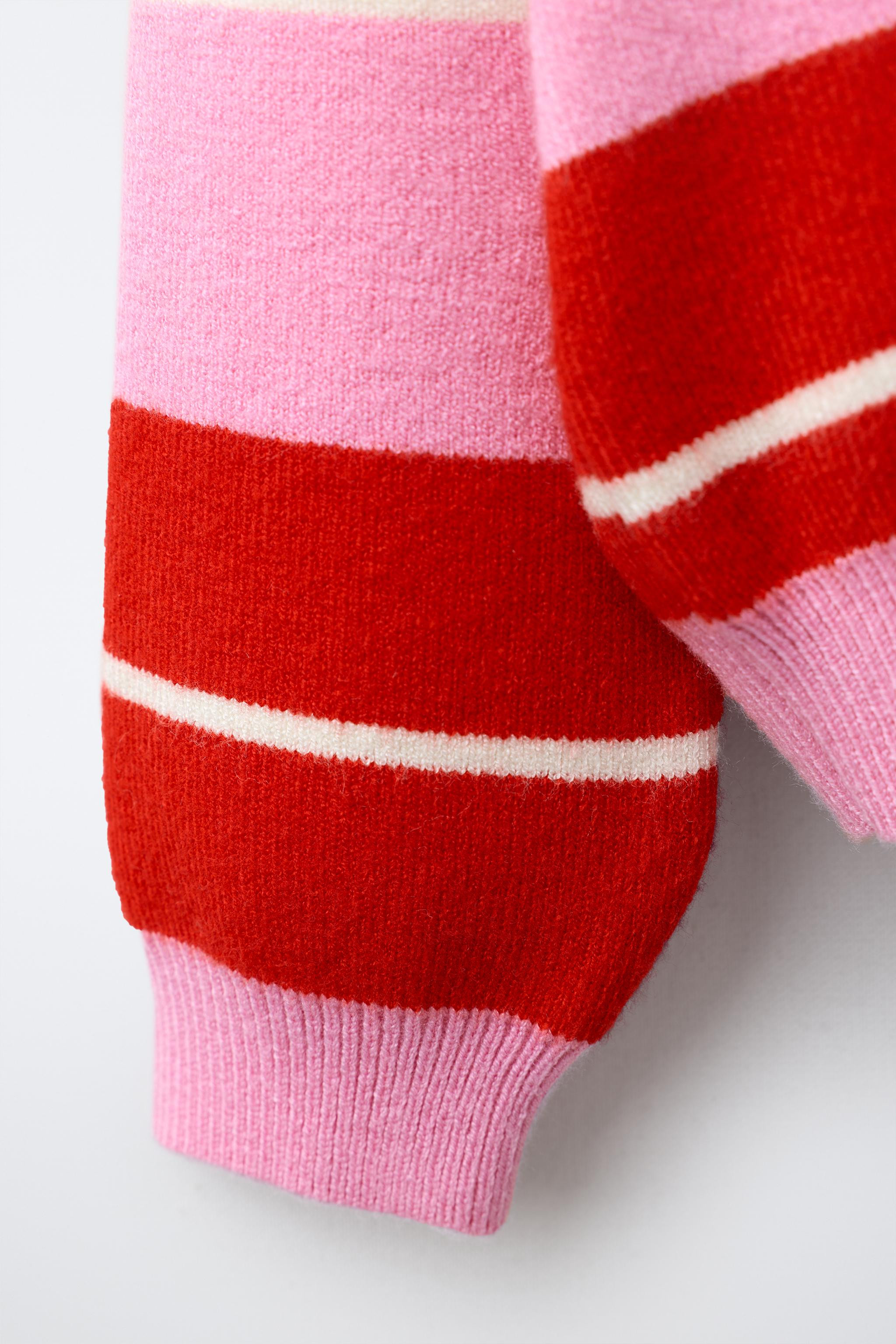 Knit polo shirt with a polo collar and long sleeves. Striped print and dog embroidery on the ches... | Zara US