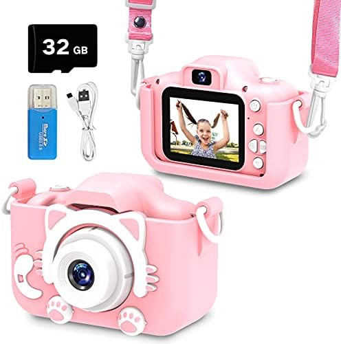 Goopow Kids Camera Toys for 3-8 Year Old Girls,Children Digital Video Camcorder Camera with Carto... | Amazon (US)