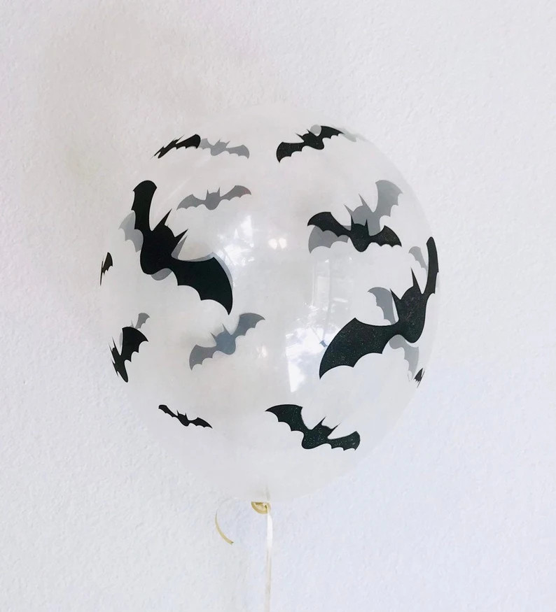 Bat Balloon Bat Latex Black Bat Balloon Halloween Balloons - Etsy | Etsy (US)