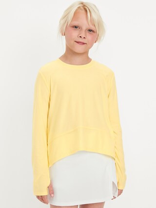 CloudMotion Long-Sleeve Performance T-Shirt for Girls | Old Navy (US)