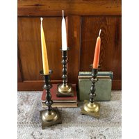 3 Brass Candlesticks Candle Holder Set Of Holders Vintage Candlestick Antique Centerpiece | Etsy (US)