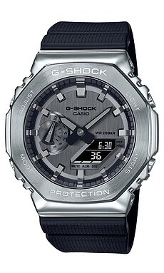 G-Shock 2100 Series Watch in Silver & Black from Revolve.com | Revolve Clothing (Global)