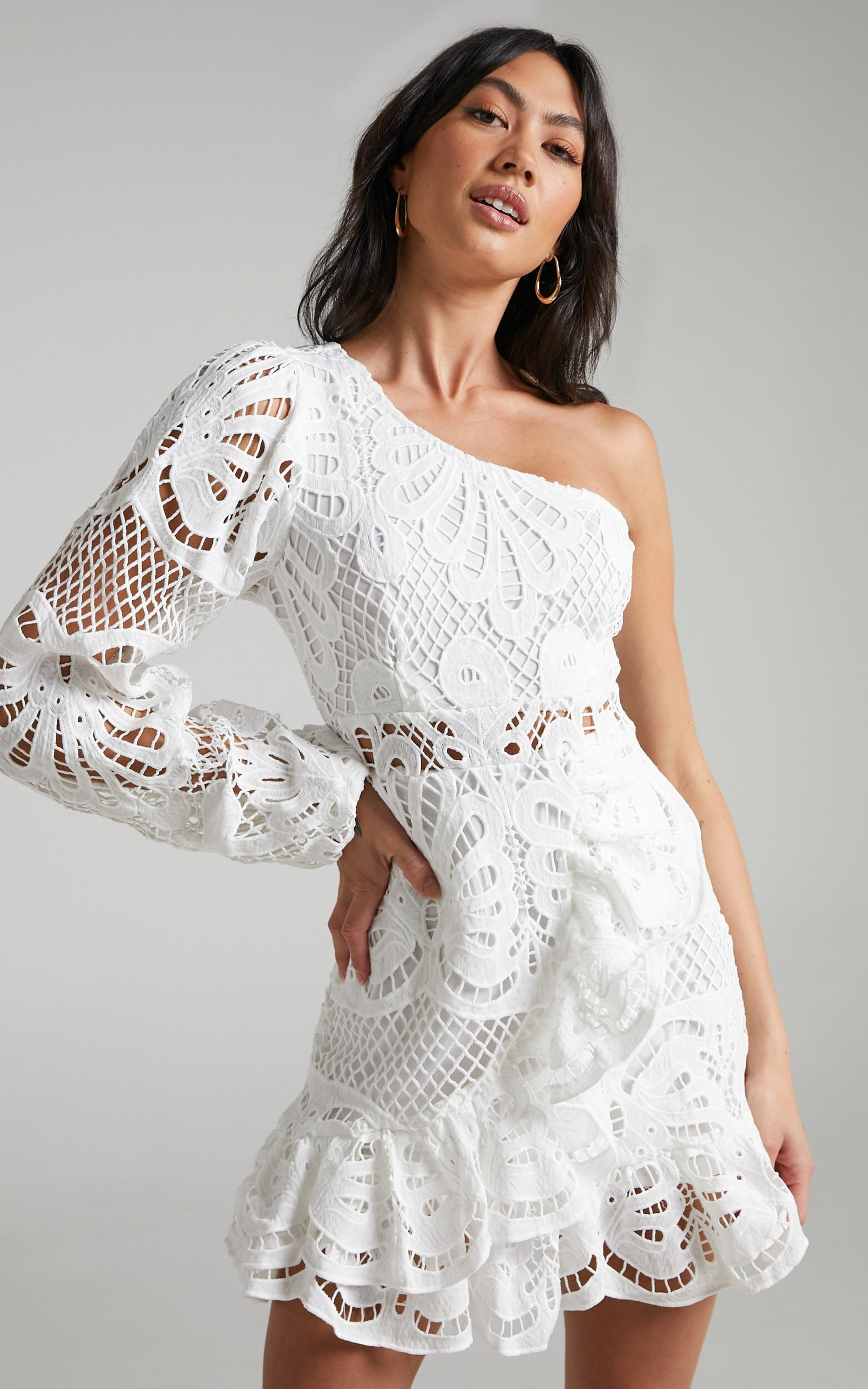 Kiss Me Quick One Shoulder Dress in White | Showpo | Showpo - deactived