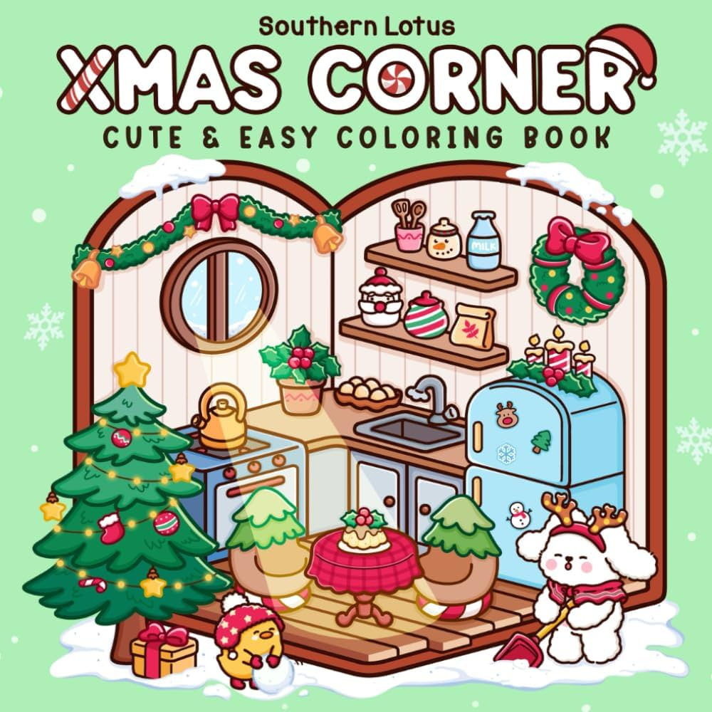 Xmas Corner: Coloring Book for Adults and Teens Featuring Christmas Scenes and Pocket Spaces, Cut... | Amazon (US)