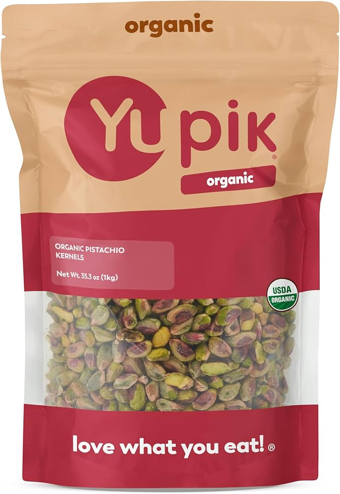 Yupik Organic Raw Pistachios, No Shells, 2.2 lb (35.2 oz), Gluten-Free, Non-GMO, Kosher, Vegan, K... | Amazon (US)