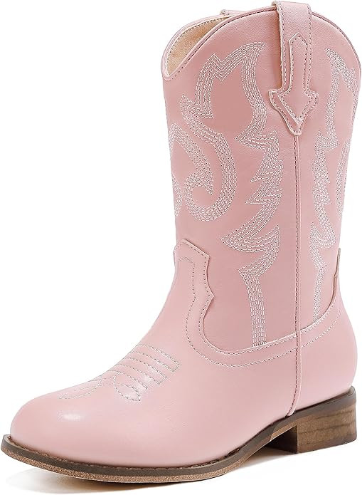 Girls Cowgirl Boots Unisex-Child Mid Calf Glitter Toddler Cowboy Boot Little Big Kids Western Rid... | Amazon (US)
