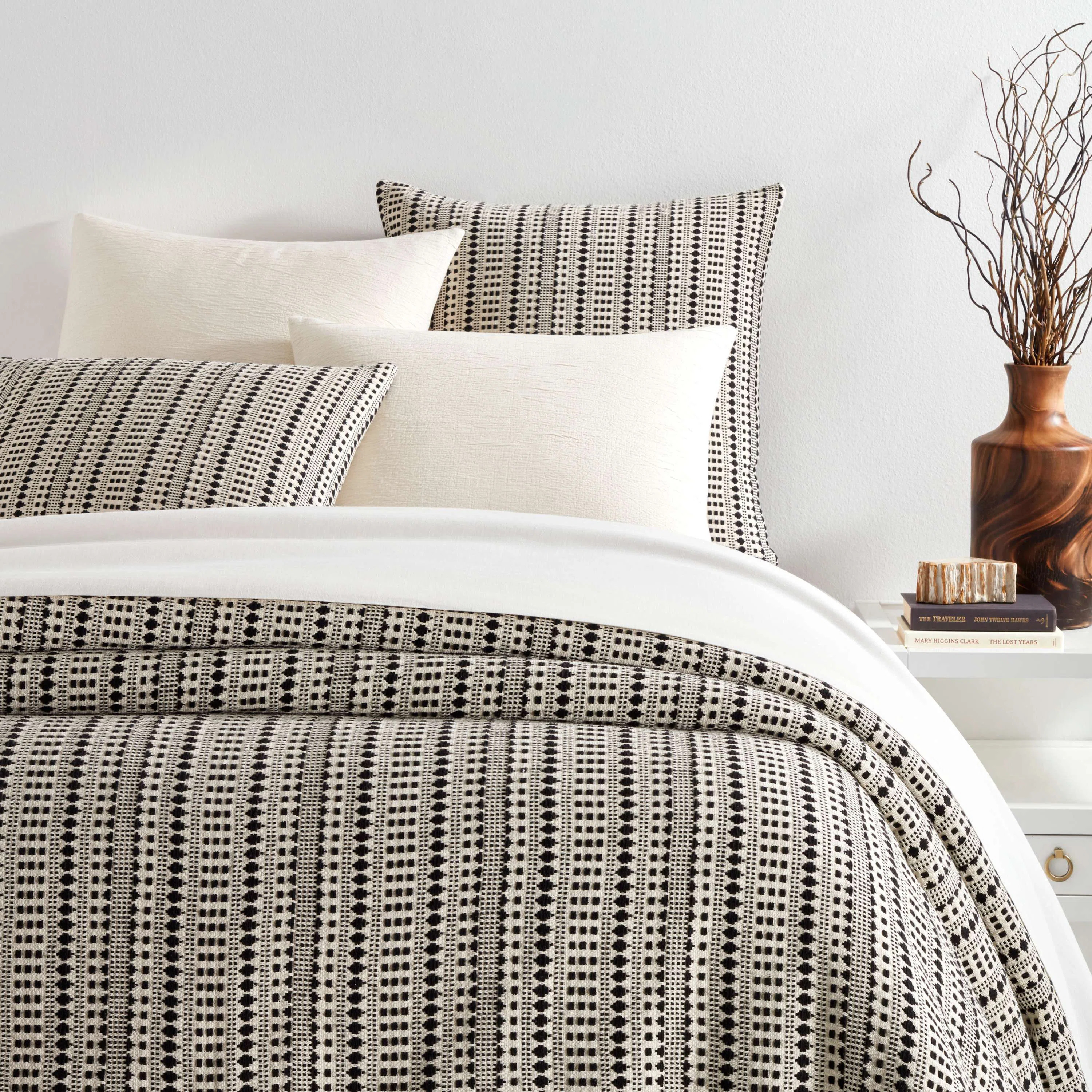 Pine Cone Hill Fira Jacquard Black Coverlet & Reviews | Wayfair | Wayfair North America