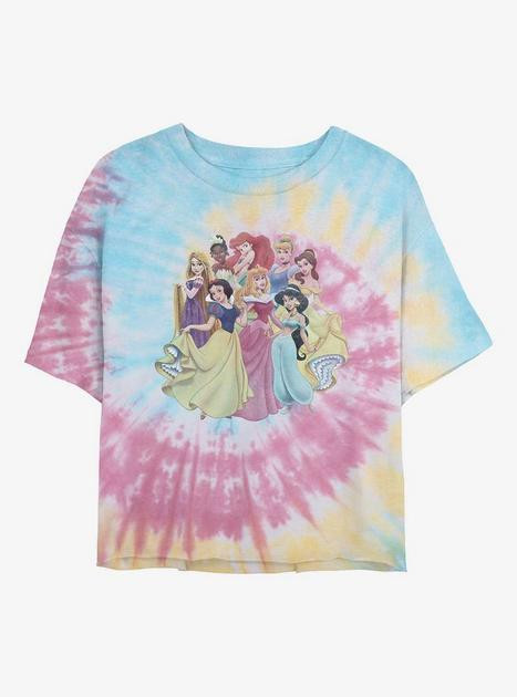 Disney Princesses Princess Club Tie-Dye Womens Crop T-Shirt | BoxLunch