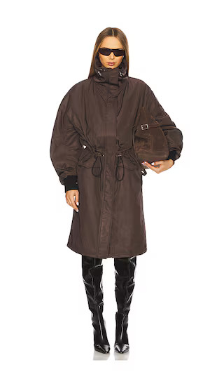 Long Coat in Brown | Revolve Clothing (Global)