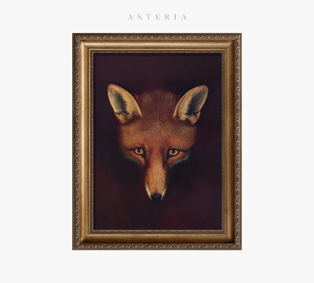 Fox Wall Art Framed Vintage Print Vintage Wall Art Vintage - Etsy | Etsy (US)