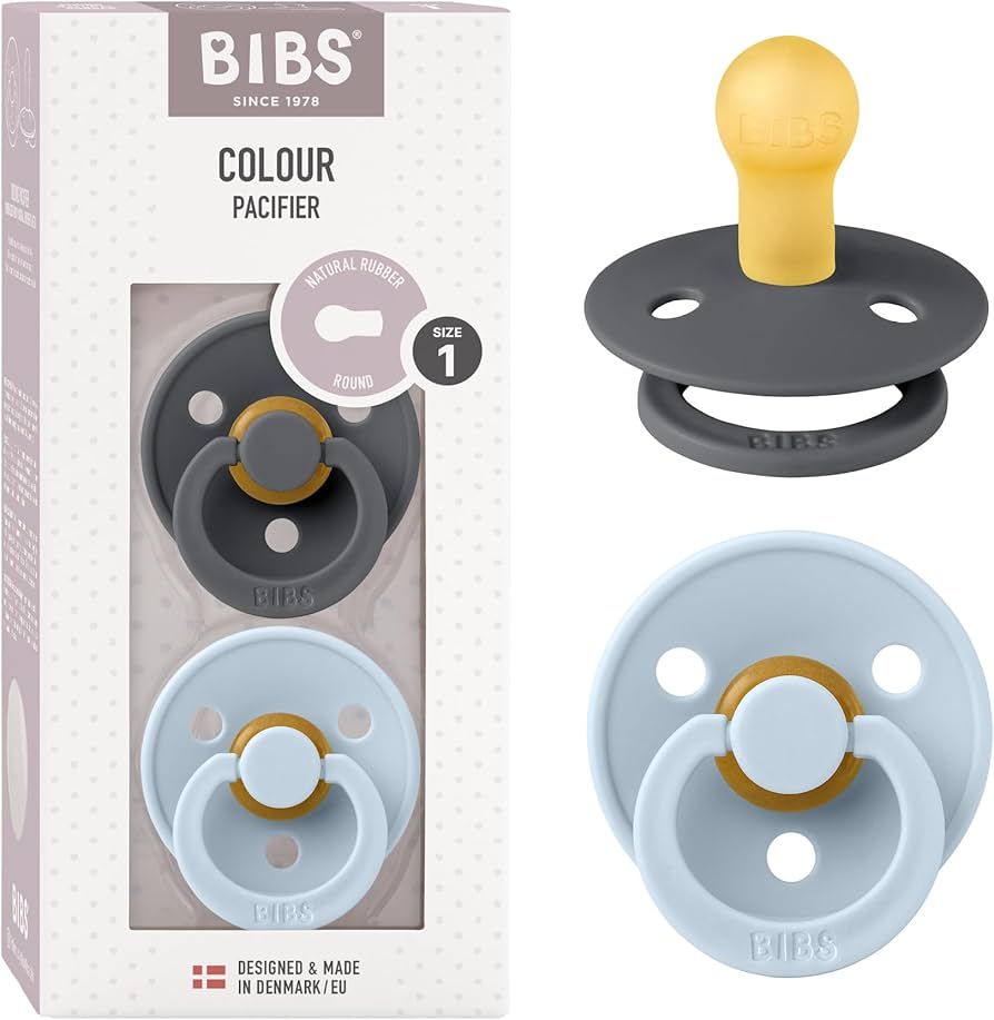 Amazon.com : BIBS Pacifiers | Natural Rubber Baby Pacifier | Set of 2 BPA-Free Soothers | Made in... | Amazon (US)