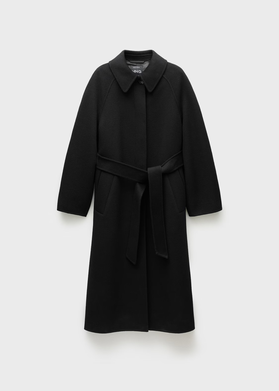 Woollen coat with belt | MANGO (UK)