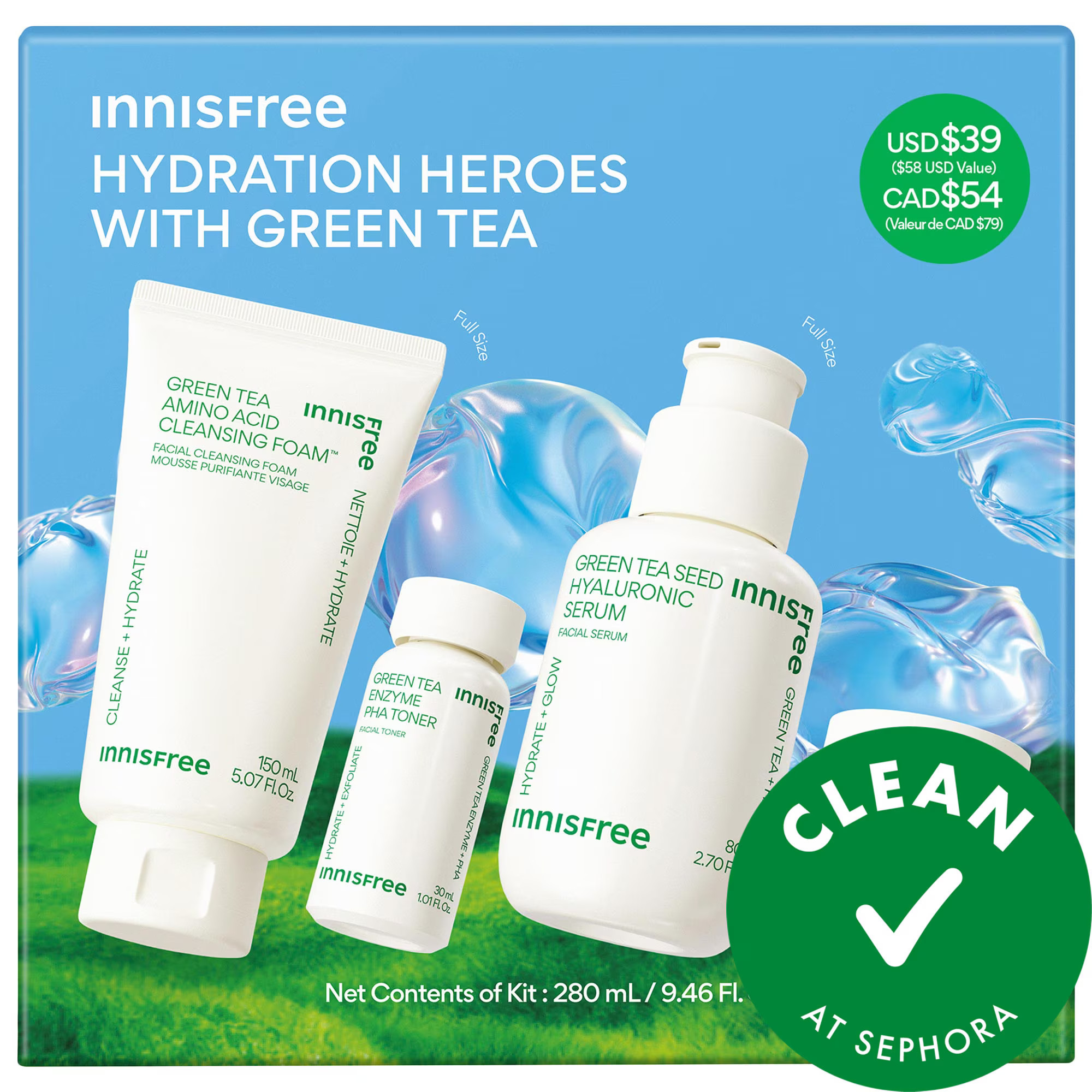 innisfree Green Tea Hydration Heroes with Hyaluronic Acid | Sephora (US)