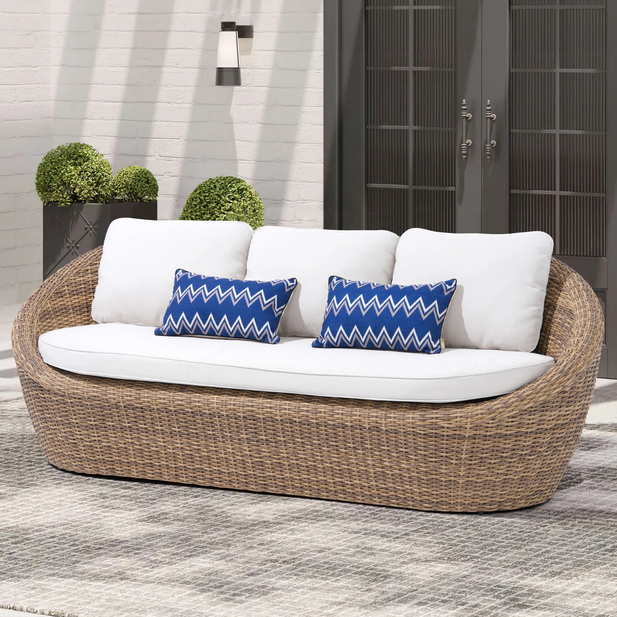Cigi Outdoor Patio Sofa With Cushions | Wayfair North America