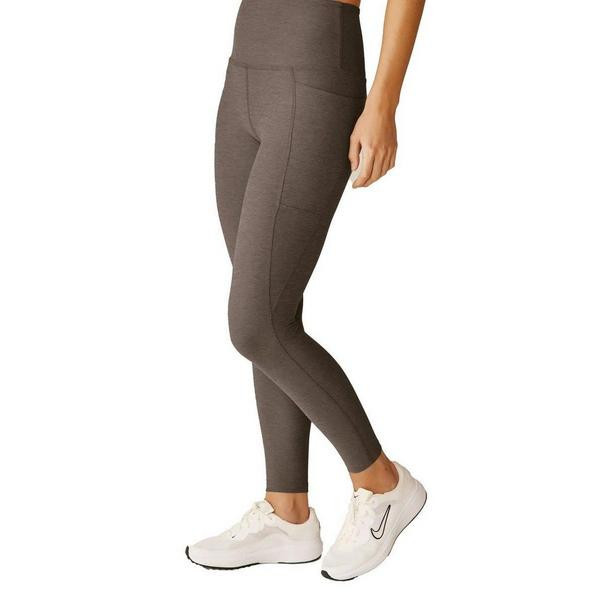 Women's Beyond Yoga Out of Pocket High Waisted Midi Leggings Medium Soft Umber Heather | Scheels Sports