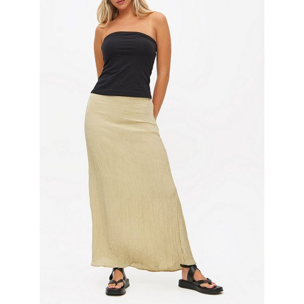 Buy Light Green Crinkle Maxi Skirt 22 | Skirts | Tu | Tu Clothing