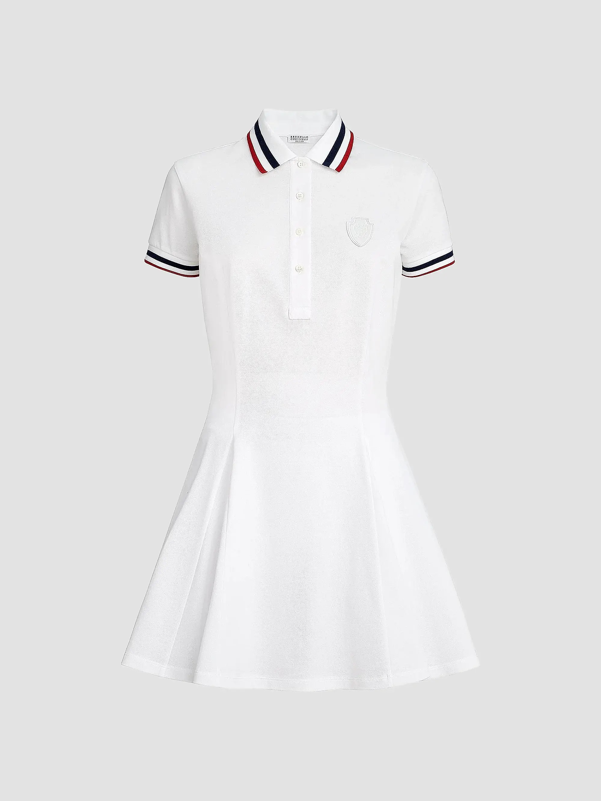 Stretch Cotton Piqué Mini Dress with Logo | Saks Fifth Avenue