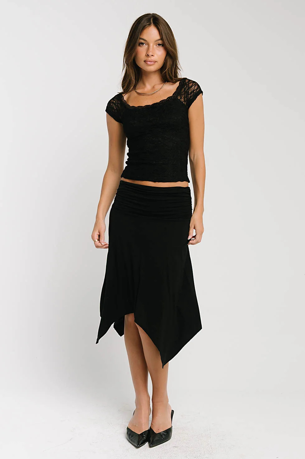 Lydia Asymmetrical Skirt in Black | Böhme US
