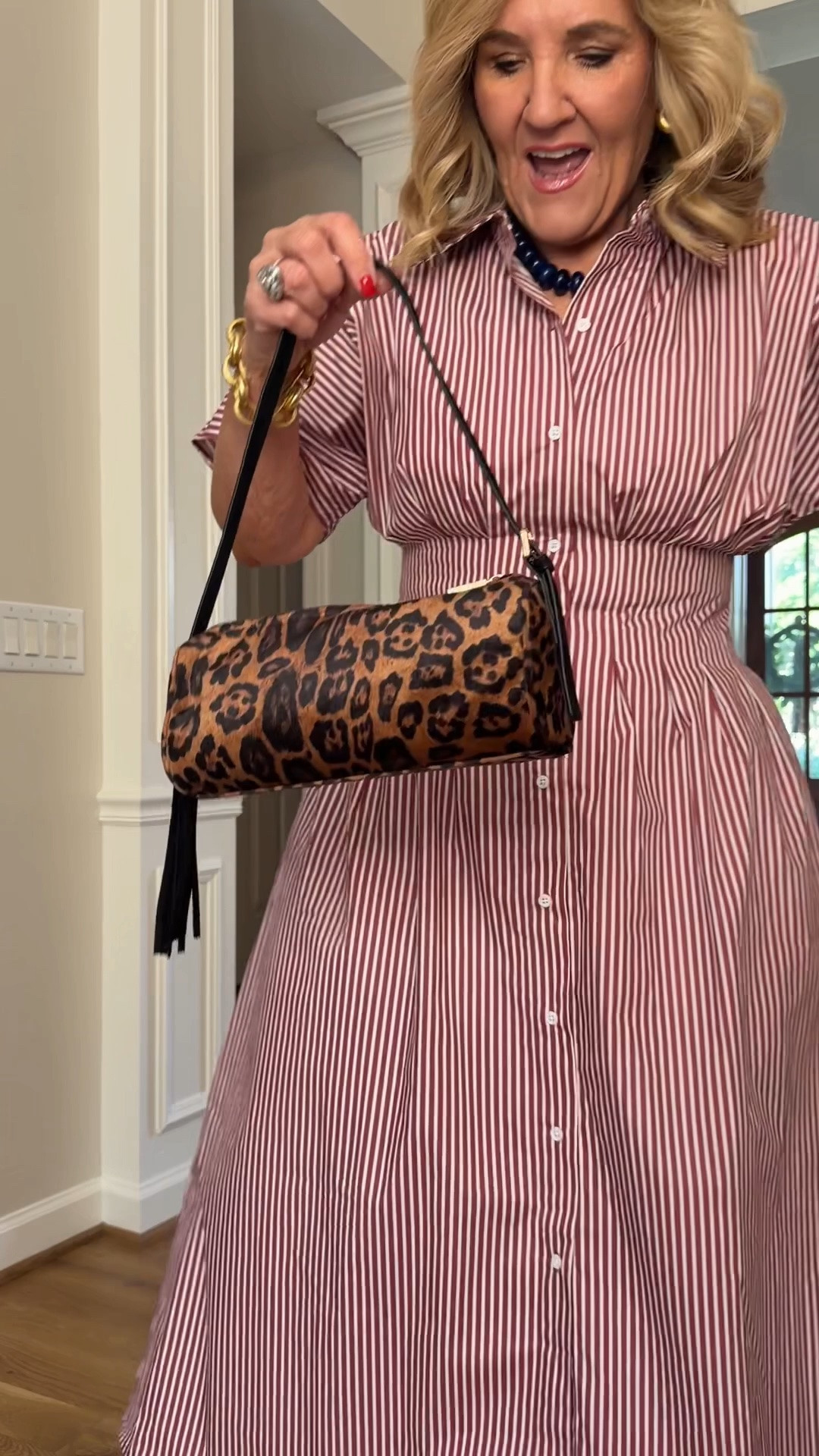 Dress size medium dress it up with this leopard bag 
15% off code NANETTE15 good on one order

#LTKOver40 #LTKootd #LTKPetite