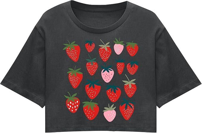 Strawberry Tshirt for Women Strawberries Graphic Crop Top Fruit Lovers Tshirts Casual Summer Tee | Amazon (US)