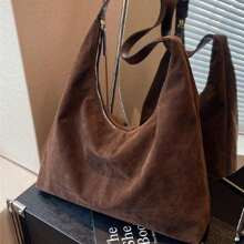 Sac fourre-tout décontracté rétro de grande capacité, sac à main mat femme de couleur unie pour un usage quotidien, fourre-tout élégant polyvalent pou | SHEIN