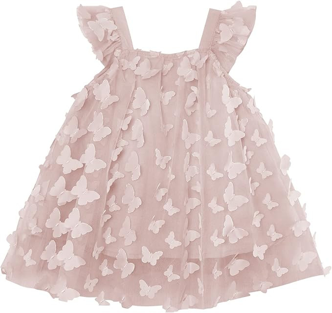 Miipat Baby Girls Tutu Dress Flutter Sleeve Toddler Tulle Dress Sequins Butterfly Birthday Party ... | Amazon (US)